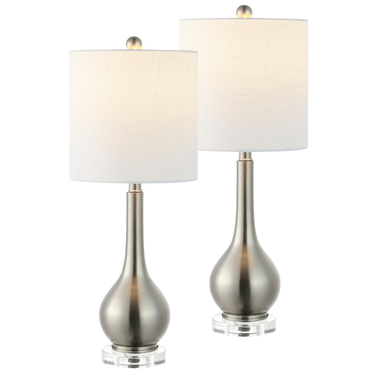 JONATHAN Y Dylan Teardrop LED Table Lamp 25", Brass Gold