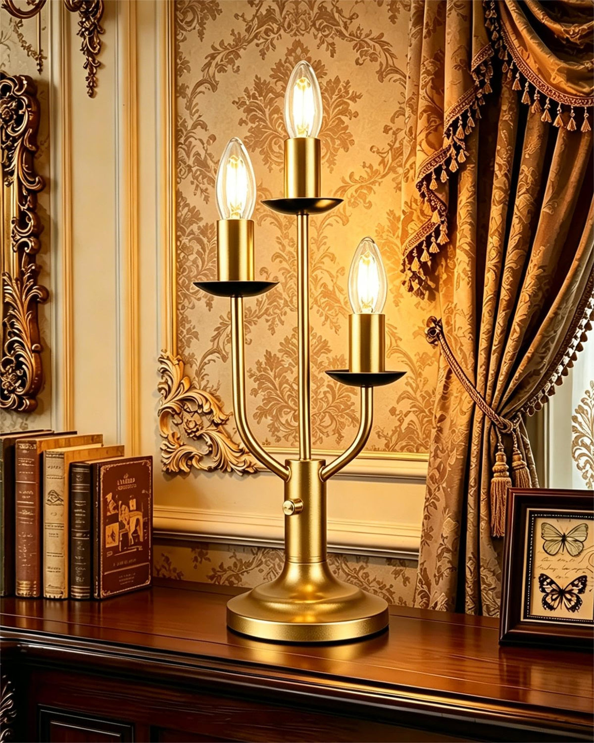 Globe Orange Table Lamp Dimmable Magic DIY Arms G9 Bulbs Included