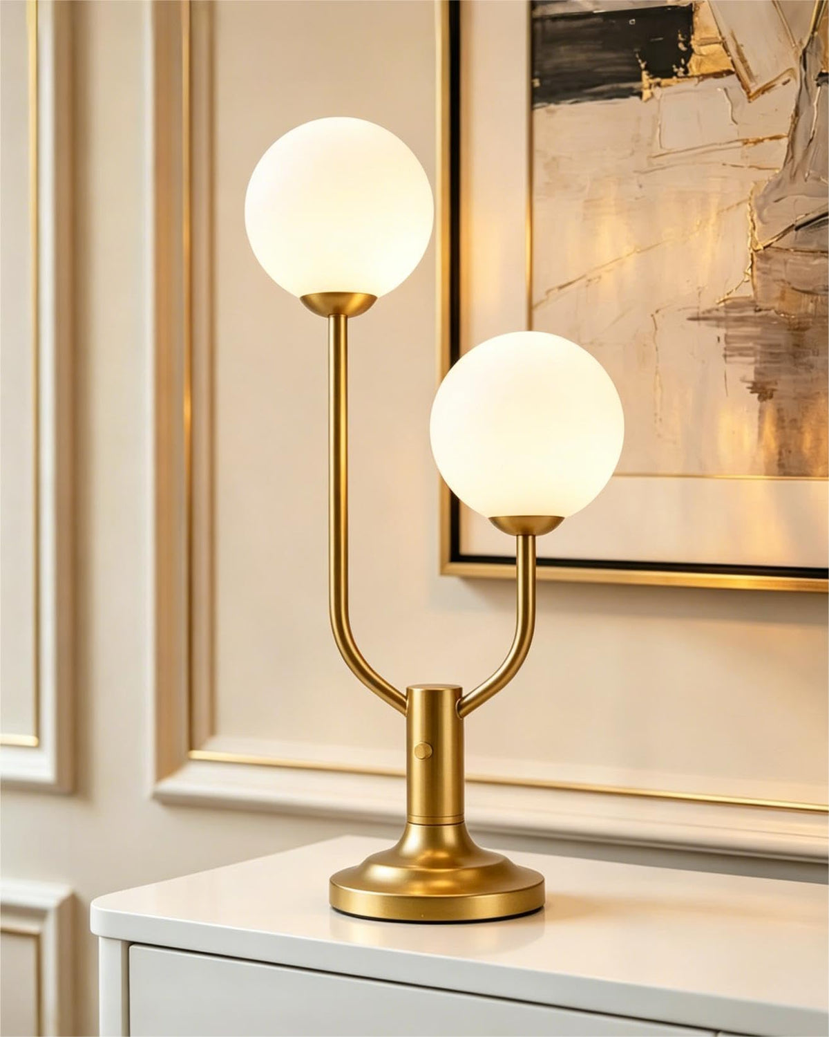 Globe Orange Table Lamp Dimmable Magic DIY Arms G9 Bulbs Included