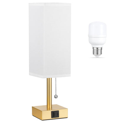 Small Bedside Table Lamp for Bedroom - Desk Lamp For Nightstand, USB C+A