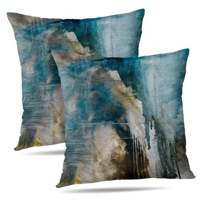 Throw Pillow Covers for Couch, 18x18 Inch, 2 Pack, Turquoise