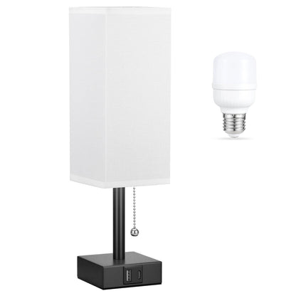 Small Bedside Table Lamp for Bedroom - Desk Lamp For Nightstand, USB C+A