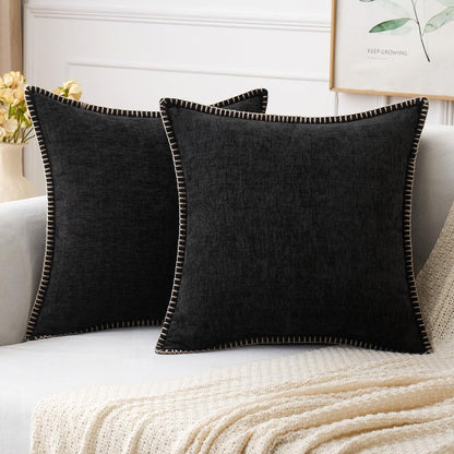MIULEE Decorative Couch Throw Pillow Covers 18x18 Inch Sage Green 2 Pack
