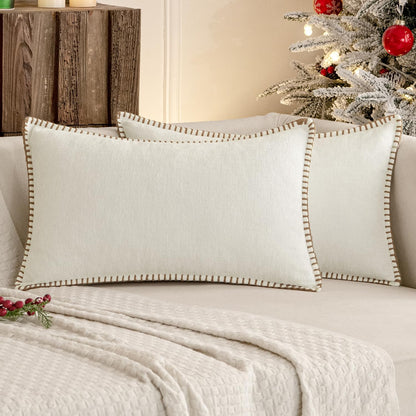 MIULEE Decorative Couch Throw Pillow Covers 18x18 Inch Sage Green 2 Pack