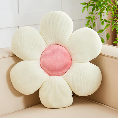 Kcvvcr Flower Throw Pillow, Soft Sage Green 14.9" Shaped Floor Pillow for Home Decor, Cute Aesthetic Plush Decorative Pillows for Bed, Sofa, Couch