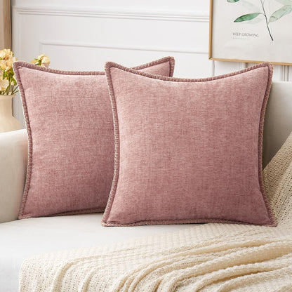 MIULEE Decorative Couch Throw Pillow Covers 18x18 Inch Sage Green 2 Pack