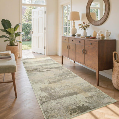6x9 Ft Abstract Washable Area Rugs for Living Room Blue