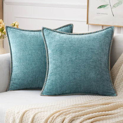 MIULEE Decorative Couch Throw Pillow Covers 18x18 Inch Sage Green 2 Pack