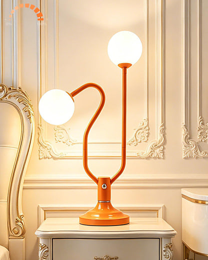 Globe Orange Table Lamp Dimmable Magic DIY Arms G9 Bulbs Included