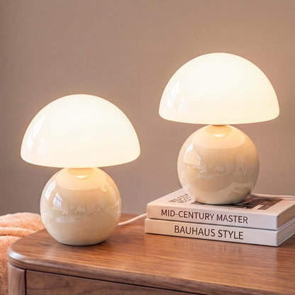 Dawnwake Mushroom Lamp Table Lamp for Bedroom-Small Desk Table Lamps,Orange
