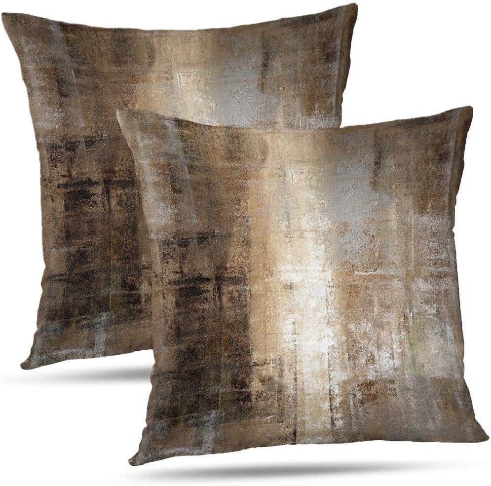 Throw Pillow Covers for Couch, 18x18 Inch, 2 Pack, Turquoise