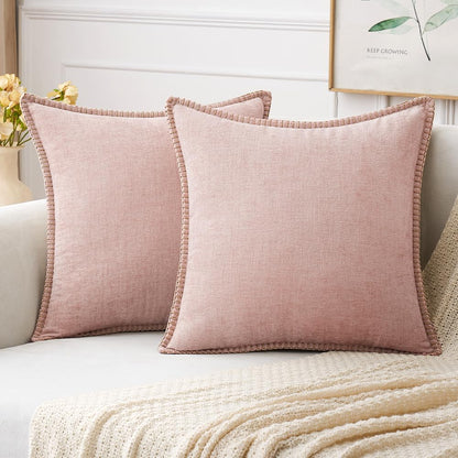 MIULEE Decorative Couch Throw Pillow Covers 18x18 Inch Sage Green 2 Pack