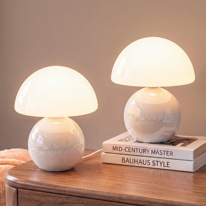 Dawnwake Mushroom Lamp Table Lamp for Bedroom-Small Desk Table Lamps,Orange