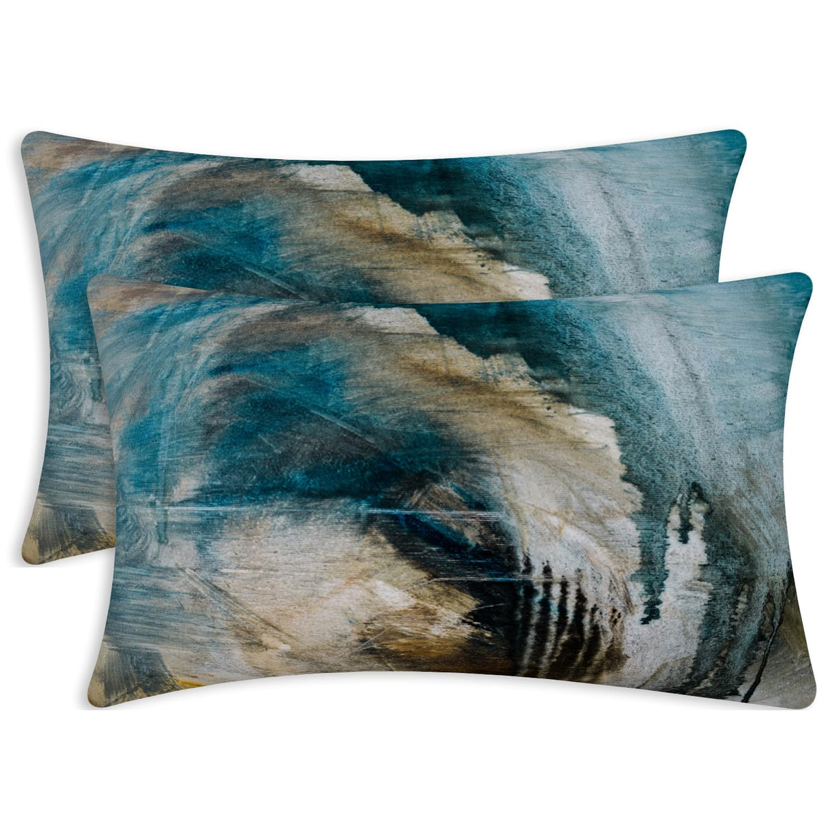 Throw Pillow Covers for Couch, 18x18 Inch, 2 Pack, Turquoise
