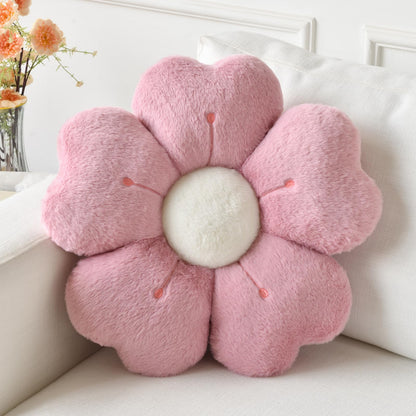 Flower Pillow, Cute Daisy Decorative Throw Pillows, White, 15 Inches