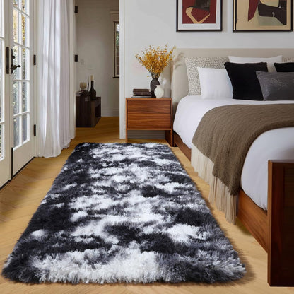 Amdrebio Grass Green Fluffy Area Rug 4x6 for Bedroom Classroom Living Room