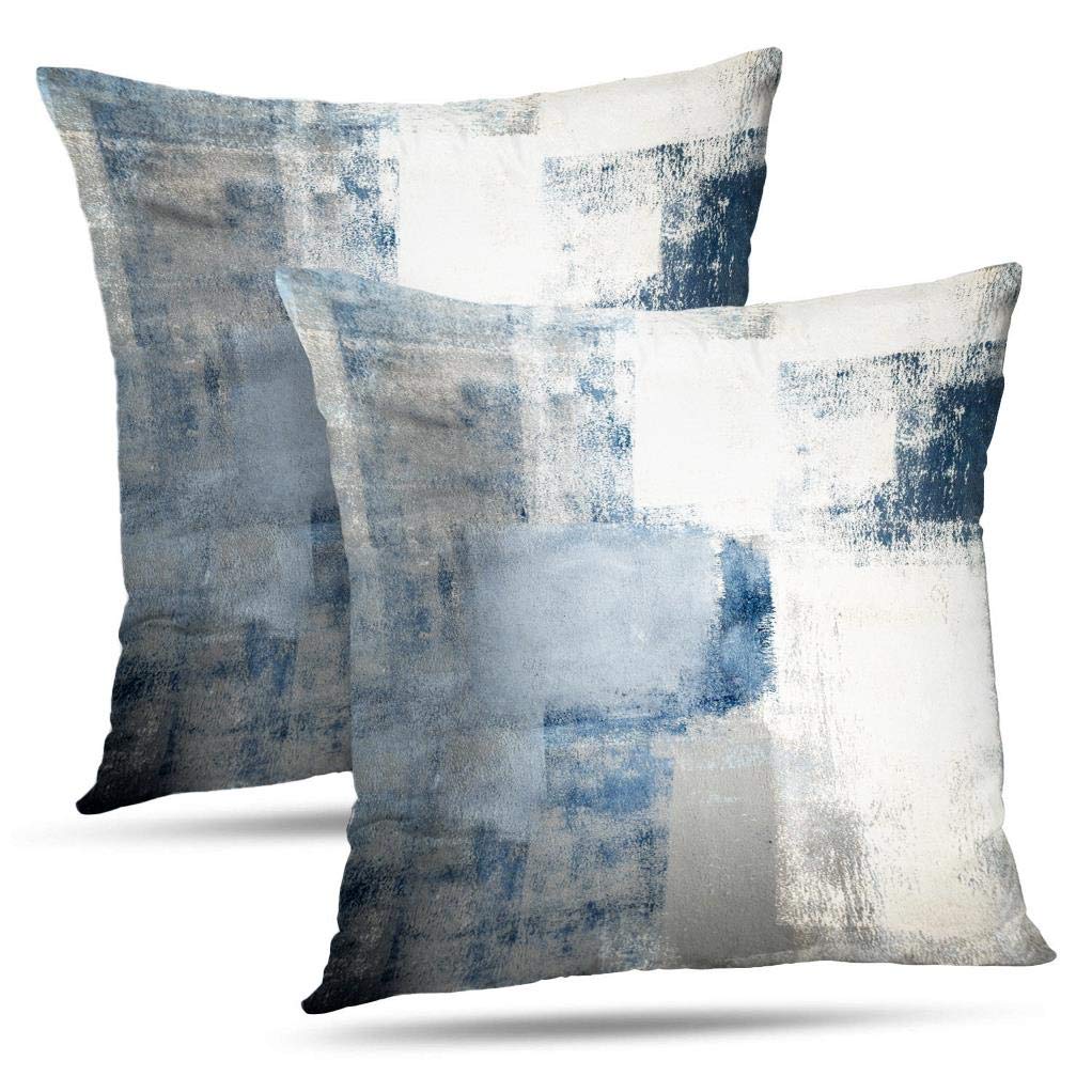 Throw Pillow Covers for Couch, 18x18 Inch, 2 Pack, Turquoise