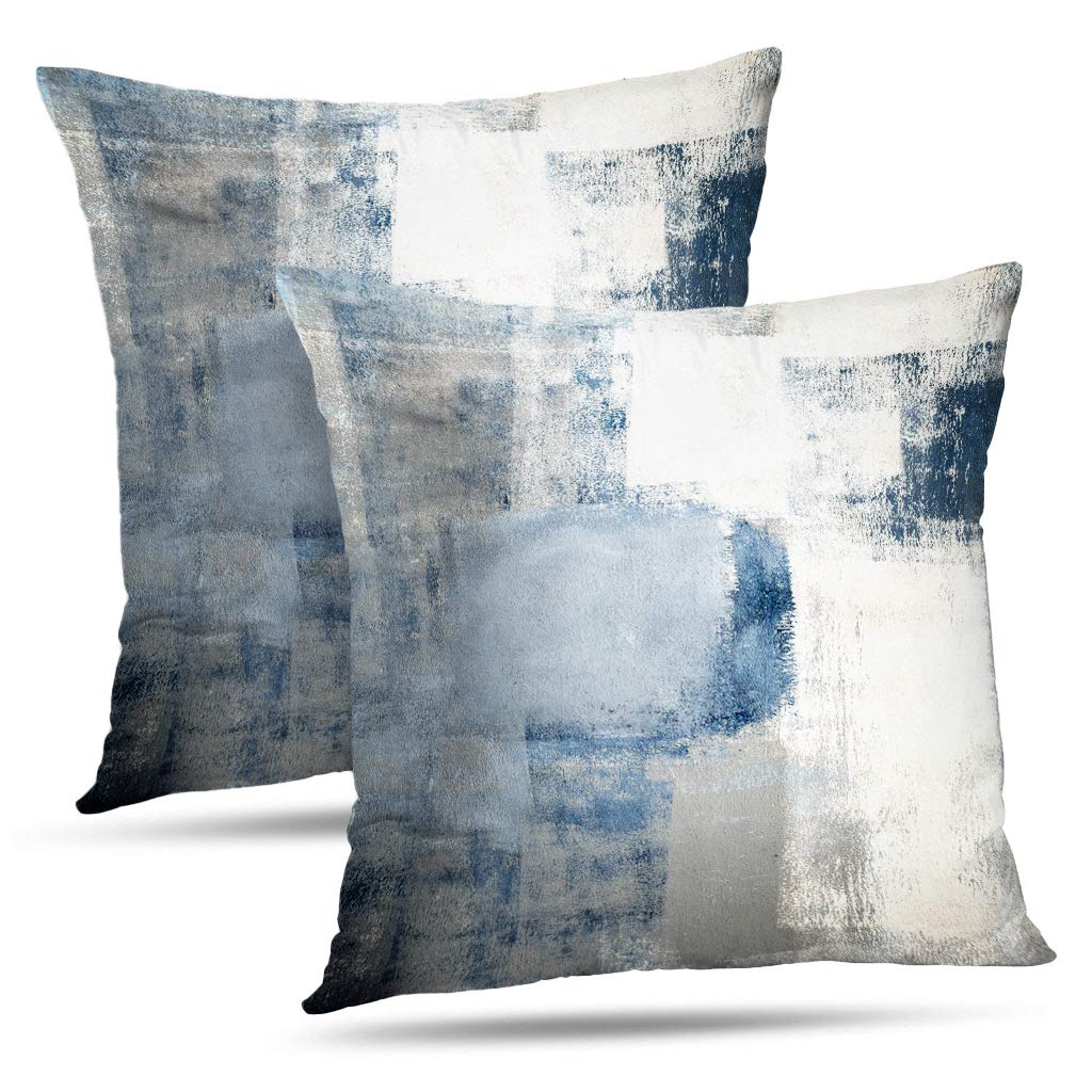 Throw Pillow Covers for Couch, 18x18 Inch, 2 Pack, Turquoise
