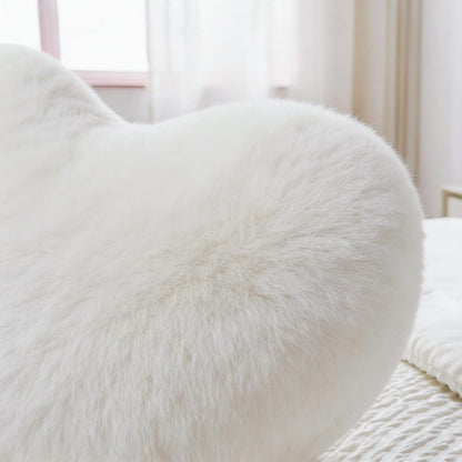 2PCS Heart Throw Pillows Room Decor Home Decor Bedroom Decor,White 9"*13"