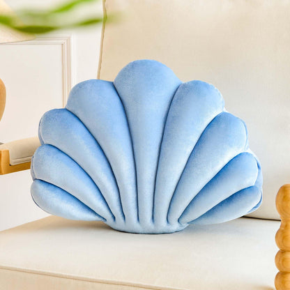 Lfsaaj Ivory Seashell Throw Pillows, Shell Shaped Throw Pillows, 13 Inch Soft Home Decorative Pillow Plush Cushion for Bed Couch Living Sofa Room Decor Accent Throw Pillow