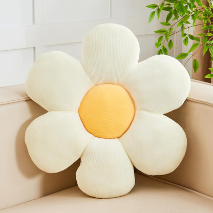 Kcvvcr Flower Throw Pillow, Soft Sage Green 14.9" Shaped Floor Pillow for Home Decor, Cute Aesthetic Plush Decorative Pillows for Bed, Sofa, Couch