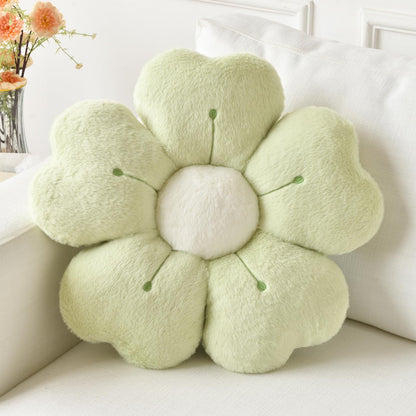 Flower Pillow, Cute Daisy Decorative Throw Pillows, White, 15 Inches
