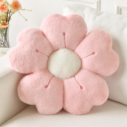 Flower Pillow, Cute Daisy Decorative Throw Pillows, White, 15 Inches