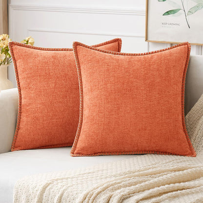 MIULEE Decorative Couch Throw Pillow Covers 18x18 Inch Sage Green 2 Pack