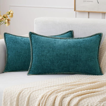 MIULEE Decorative Couch Throw Pillow Covers 18x18 Inch Sage Green 2 Pack