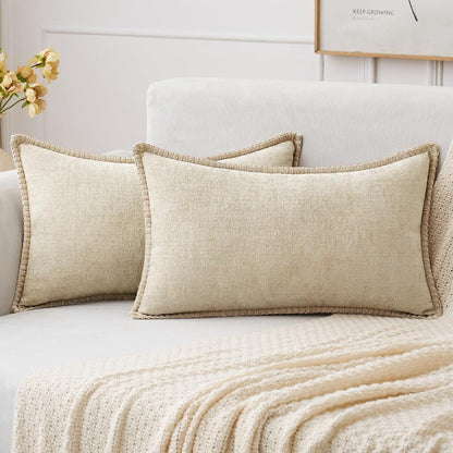 MIULEE Decorative Couch Throw Pillow Covers 18x18 Inch Sage Green 2 Pack