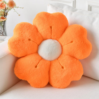 Flower Pillow, Cute Daisy Decorative Throw Pillows, White, 15 Inches