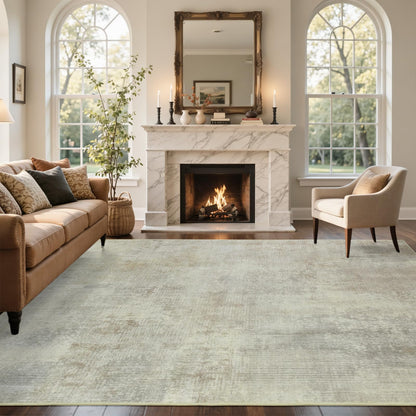 6x9 Ft Abstract Washable Area Rugs for Living Room Blue