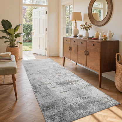 6x9 Ft Abstract Washable Area Rugs for Living Room Blue
