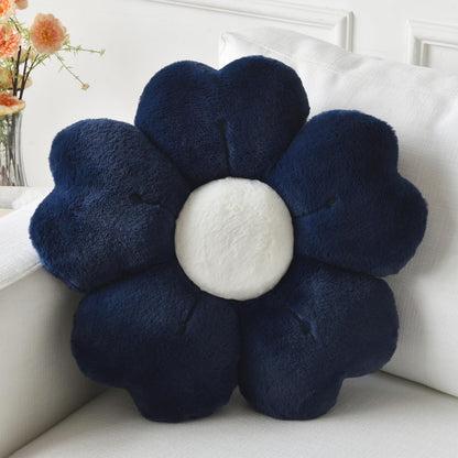 Flower Pillow, Cute Daisy Decorative Throw Pillows, White, 15 Inches