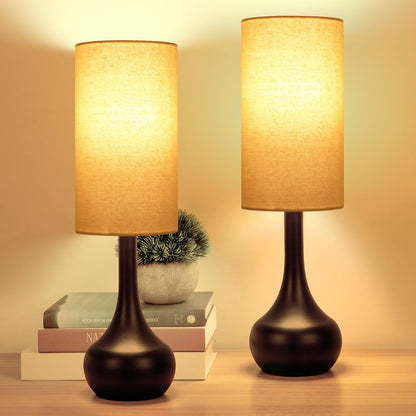 17" Touch Lamp for Nightstand,3-Way Dimmable Bedside Lamp