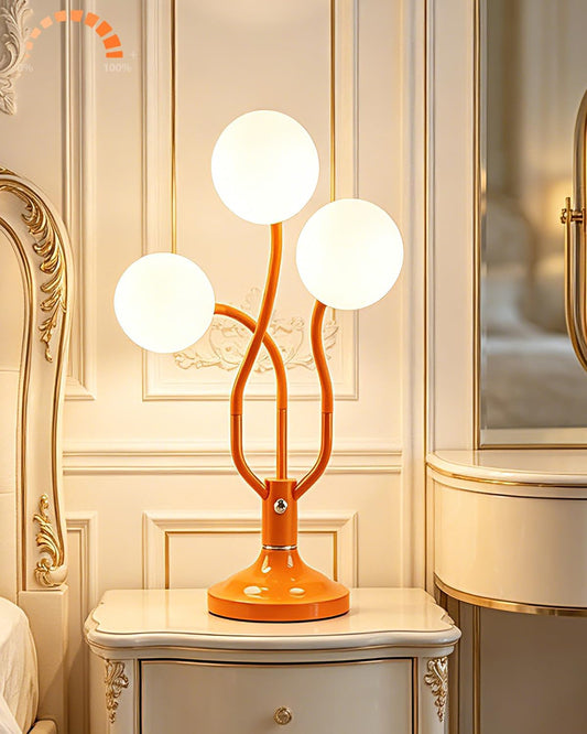 Globe Orange Table Lamp Dimmable Magic DIY Arms G9 Bulbs Included