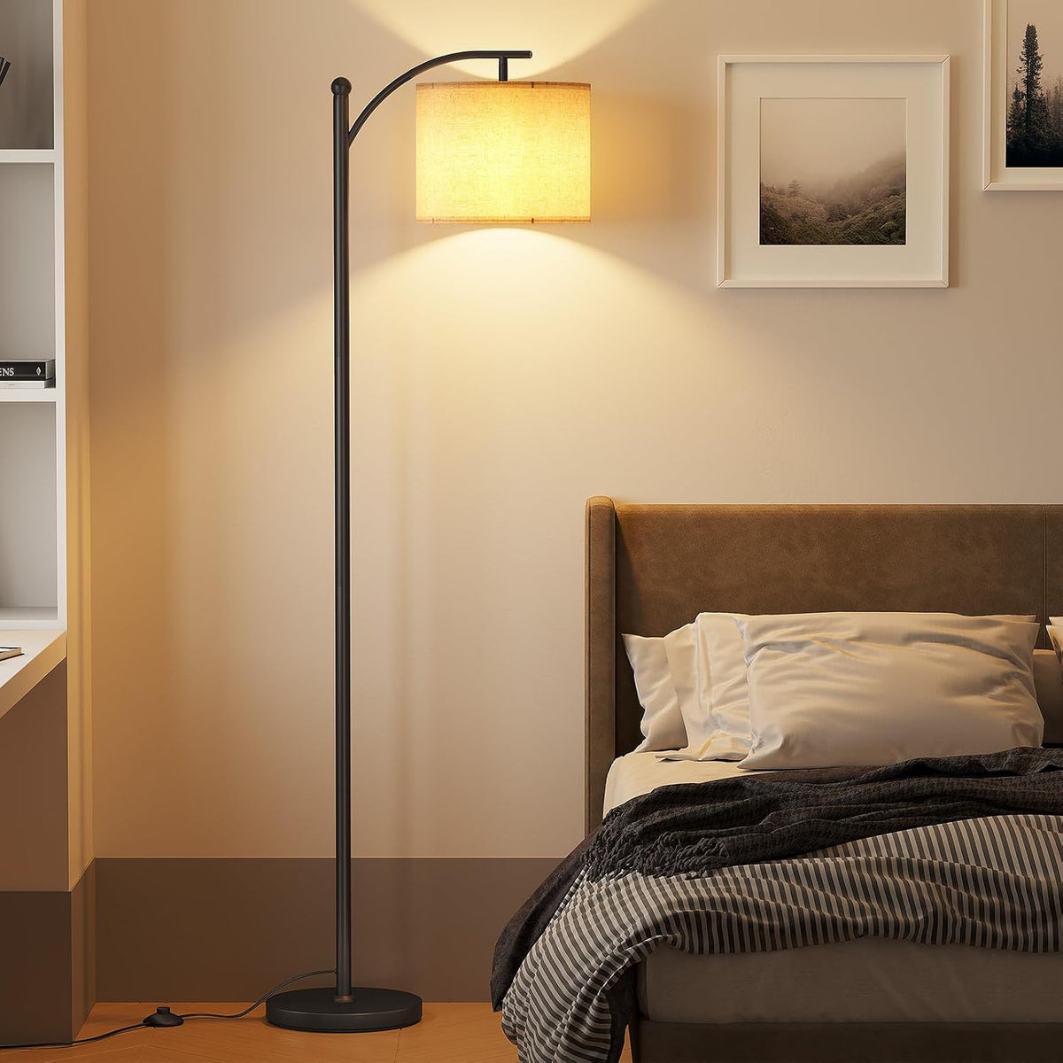 SUNMORY Arc Floor Lamp, Modern Floor Lamp with 3 Color Temperatures Bulb