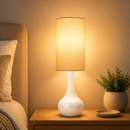 17" Touch Lamp for Nightstand,3-Way Dimmable Bedside Lamp