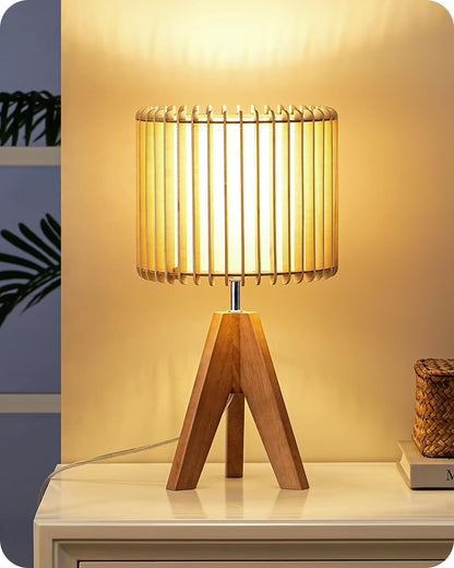 EDISHINE Tripod Table Lamp, Small Cute Bedside Lamp, 14.2 Inch, E26 Base