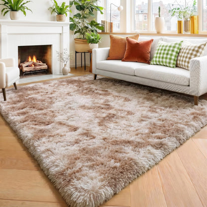 Amdrebio Grass Green Fluffy Area Rug 4x6 for Bedroom Classroom Living Room