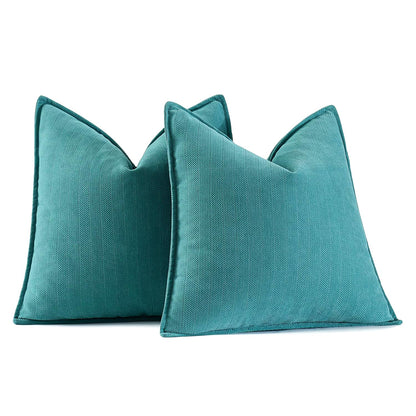 MIULEE Pack of 2 Sage Green Decorative Chenille Pillow Covers 20x20 Inch