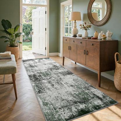 6x9 Ft Abstract Washable Area Rugs for Living Room Blue