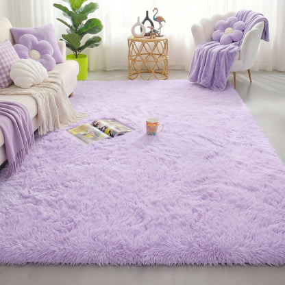 Amdrebio Grass Green Fluffy Area Rug 4x6 for Bedroom Classroom Living Room