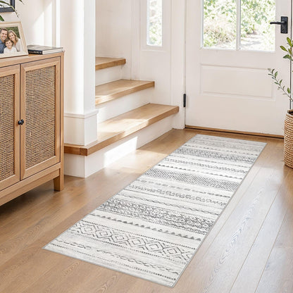 Nakagishi Boho 5x7 Area Rug Living Room Rugs Machine Washable Beige/Brown