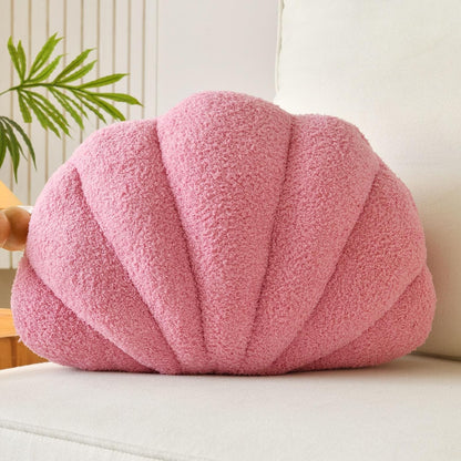 Lfsaaj Ivory Seashell Throw Pillows, Shell Shaped Throw Pillows, 13 Inch Soft Home Decorative Pillow Plush Cushion for Bed Couch Living Sofa Room Decor Accent Throw Pillow