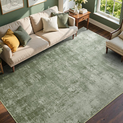 6x9 Ft Abstract Washable Area Rugs for Living Room Blue