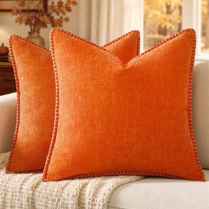 MIULEE Decorative Couch Throw Pillow Covers 18x18 Inch Sage Green 2 Pack
