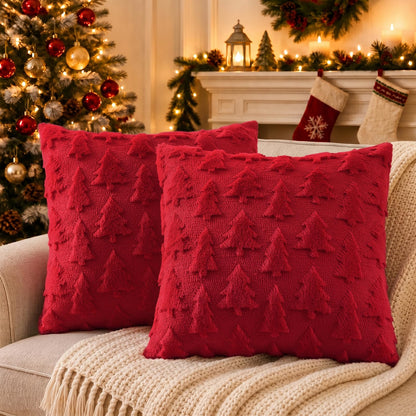 decorUhome Light Rust Pumpkin Faux Fur Throw Pillow Covers 18x18 Set of 2