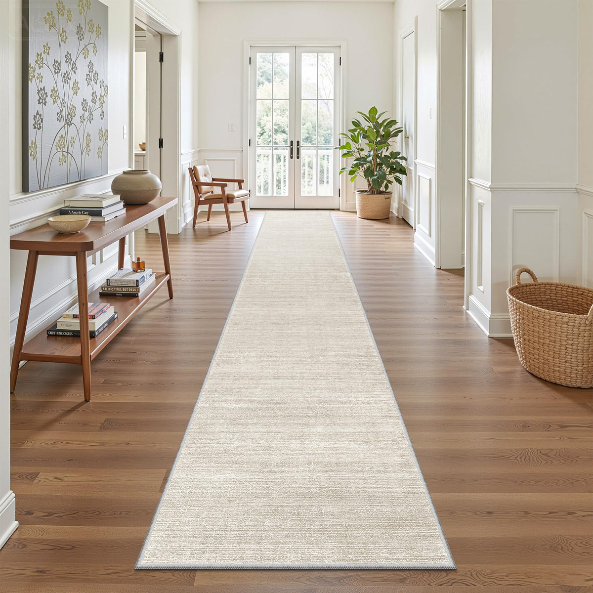 Valenrug Washable Rugs 5x7, Non Slip Large Area Rugs for Living Room, Beige