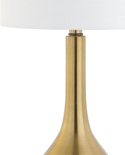 JONATHAN Y Dylan Teardrop LED Table Lamp 25", Brass Gold